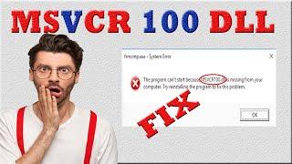 How To Fix msvcr100.dll Missing Error ||  msvcr 100. dll error   || msvcr 100. dll