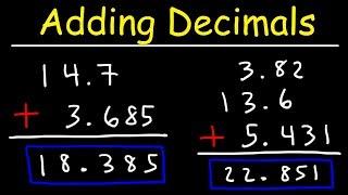 Adding Decimals - Tons of Examples!