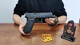 Glock 17 Auto Shell Ejection Laser Toy Gun Unboxing 2024