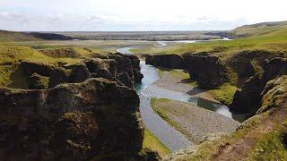 【4K60】 Iceland Hiking - Fjaðrárgljúfur Canyon -  Real time walking