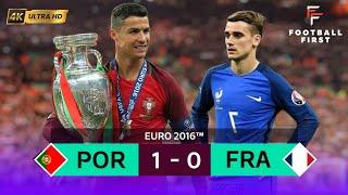 Cristiano Ronaldo’s Iconic Moment: Euro 2016 Final Portugal vs. France 4K