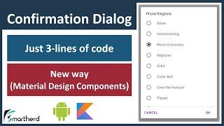 How to create Confirmation Dialog with Radio buttons (Single Selection)? Android Tutorial (Kotlin)
