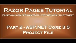 ASP NET core 3 0 project file