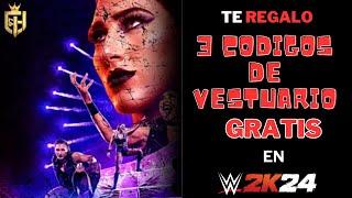 3 códigos de vestuario ACTIVOS totalmente GRATIS en WWE 2K24!!