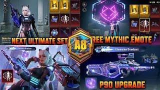 Next Ultimate Set | P90 Upgrade Skin | Free Mythic Emote | Pubg New Lekas | PUBGM