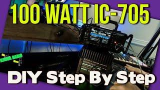 Making a 100 watt Icom IC-705 with a Elecraft Amp.