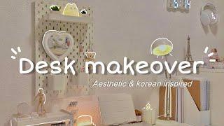 Aesthetic desk makeover| Pinterest inspired, new desksetup, ft. Sakuraco