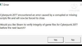Fix Cyberpunk 2077 Encountered An Error Caused By Corrupted Or Missing Scripts File Forced Problem