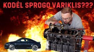 Tiesos akimirka: kodėl sprogo Audi variklis???