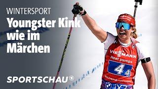 Biathlon: Debütantin führt deutsche Staffel aufs Podest | Sportschau