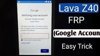 Lava Z40 FRP (Google Account) Lock  Remove | Lava Mobile Ka Google Account Bypass कैसे करें  By MT