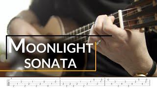 Moonlight Sonata - Beethoven | Complete Ukulele Fingerstyle Tab | Low G , Baritone