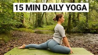 15 Min Daily Yoga Routine | Beginner Friendly Full Body Stretch (Music)