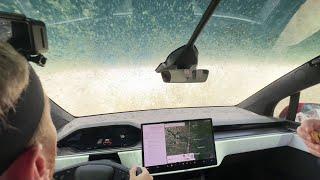 Tesla Model X Plaid Full Self Boating Mode | Hurricane Ian Flooding Southwest, FL