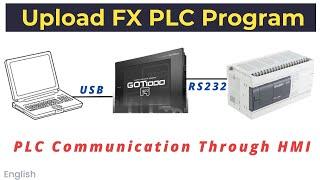 Upload Program From Mitsubishi FX PLC | Communication Via HMI