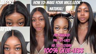 HOW TO : MAKE YOUR WIGS LOOK NATURAL! FT 5X7 READY TO WEAR GLUELESS WIG FROM YMY HAIR