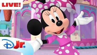  LIVE! All Minnie's Bow-Toons! | NEW BOW-TOONS: CAMP MINNIE SHORTS! | @disneyjr