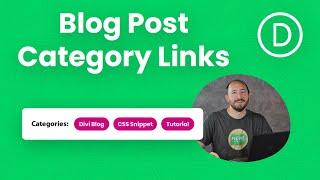How To Add Current Blog Post Category And Tag Meta Links In Divi