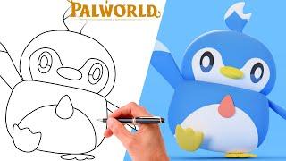 How To Draw PENGULLET PAL From PALWORLD | Palworld Drawing