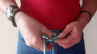 ЛАЙФХАК: Узел-пряжка/Knot-buckle для пояса из шнурка или веревки. Как подпоясаться верёвкой!