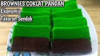 BROWNIES KUKUS COKLAT PANDAN | EKONOMIS TAKARAN SENDOK TANPA DCC