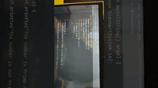 Java program for check given number is prime or not#coding #java#shorts#ytshorts #shortsfeed#primeno