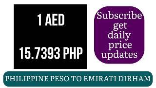 Philippine Peso to UAE Dirham Foreign Currency Exchange Rates Today 2 January 2025