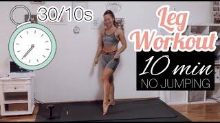 LEG WORKOUT | 10 MIN / No Jumping / + Dumbbell // Jana Valkova