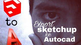 CARA EXPORT SKETCHUP KE AUTOCAD