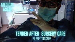 ASMR  TENDER AFTER SURGERY CARE , PERSONAL ATTENTION , WHISPERING, ASMR TRIGGERS SLEEP TRIGGERS