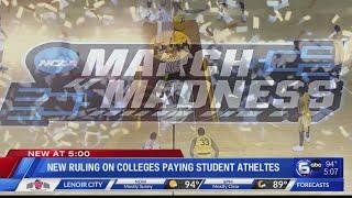 New ruling on colleges paying student athletes