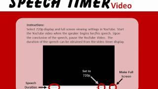 Toastmaster 4-6 Minute Speech Timer Video