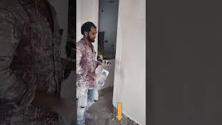 Apply to wall care putty second coat finishing//how to apply wall#shorts