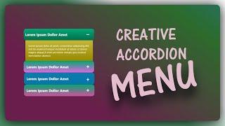 Awesome accordion menu using only HTML & CSS