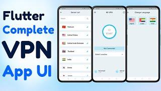 Flutter Complete VPN App | Flutter VPN APP | Flutter VPN App UI