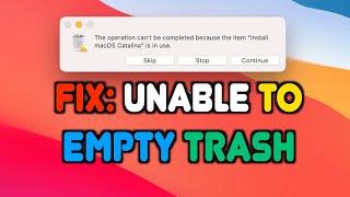 Fix: Unable to Empty trash on macOS Big Sur