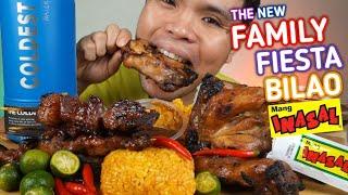 MANG INASAL FAMILY FIESTA BILAO MUKBANG with JAVA RICE, 3 CHICKEN INASAL and 6 PCS PORK BARBEQUE