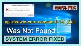 api-ms-win-core-console-l1-1-0_2.dll is missing your computer