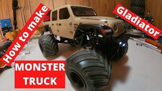 RC MONSTER TRUCK!! How to make an scx24 Gladiator into a monster truck