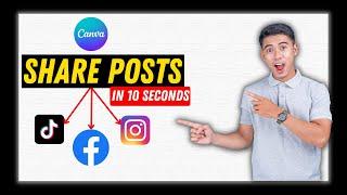 How to Post Your Design from Canva to Facebook, Instagram and Tiktok || Easiest Guide