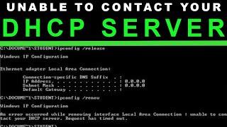 Unable to contact your DHCP server | Windows 10