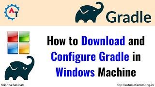 Gradle #4 How to install Gradle in windows | Gradle Tutorial Step by Step | Krishna Sakinala