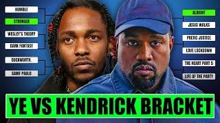 Kanye West VS Kendrick Lamar Bracket