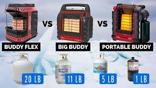 COMPARISON & TIPS: Mr. Heater Buddy Flex VS Big Buddy VS Portable Buddy with HOSE & PROPANE options