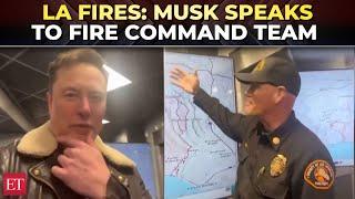 LA wildfire: Tesla CEO Elon Musk speaks to fire command team in Los Angeles