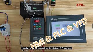 How to control a VFD through HMI and PLC