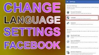 How to Change Language on Facebook - Language settings Facebook