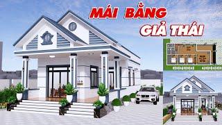 SIÊU PHẨM NHÀ CẤP 4 MÁI BẰNG GIẢ THÁI kích thước 7,3x16,5m | KÊNH NHÀ ĐẸP