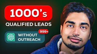 How to Generate 1000's of Leads with A.I. (No Outreach)