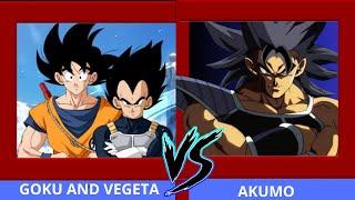 Goku and Vegeta vs Akumo - saiyan war - M.U.G.E.N